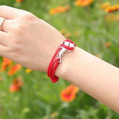 Charm Bracelet Men Women Double Layer Adjustable Ocean Shark Braslet Camping Jewelry Male Beach Accessories Gift For Him Pulsera